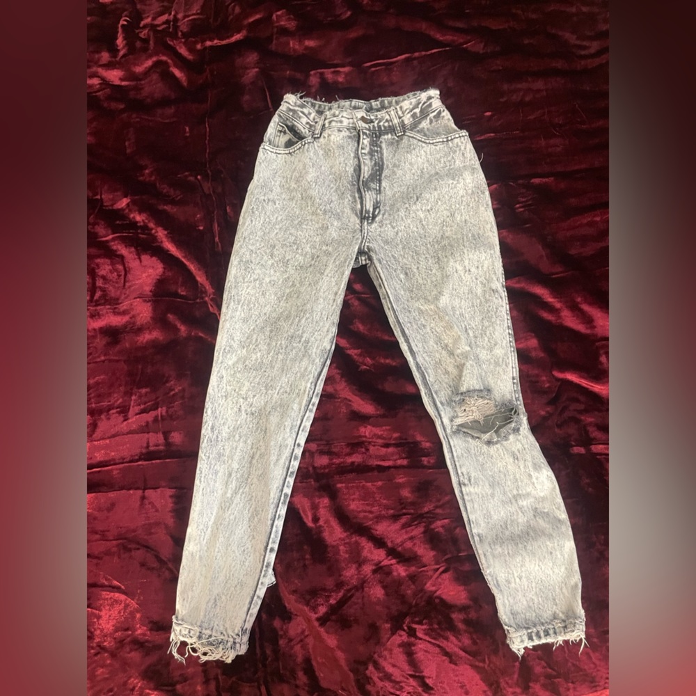 High Rise Acid Wash Jeans